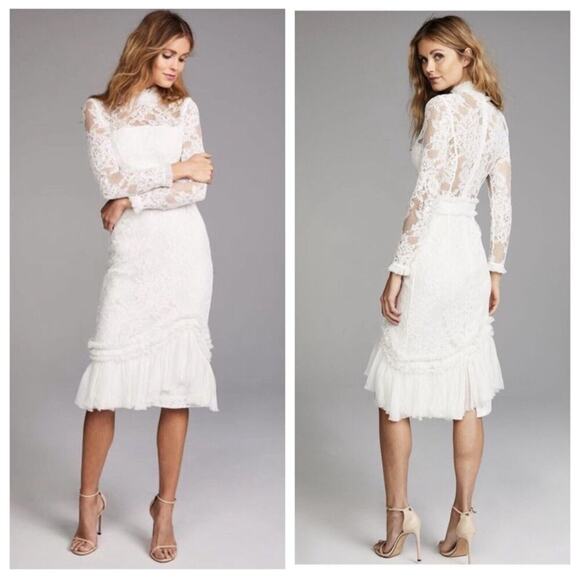 Alexis Anabella White Lace Bodycon Dress - Picture 3 of 9